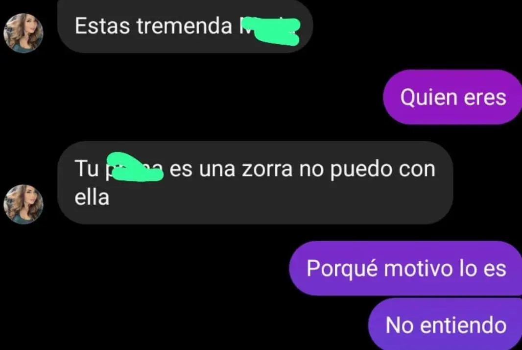 Imagen de alguno de los mensajes que las v&iacute;ctimas del acoso recib&iacute;an /Cedidas a H.A.