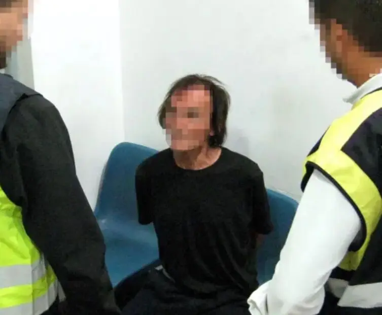 Imagen de Benito Ortiz Perea tras ser detenido por la polic&iacute;a en la estaci&oacute;n de autobuses en 2018 /P.N.