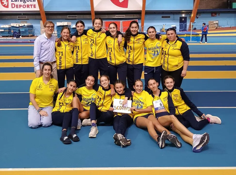 El equipo de atletismo femenino ALCAMPO-Scorpio71, quinto en el Campeonato de Espa&ntilde;a de Clubes Sub16 / EUROPA PRESS