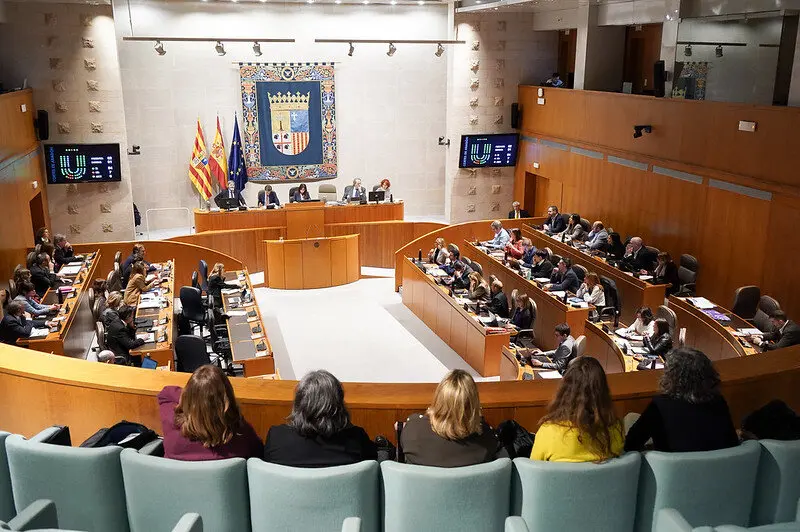 Sesi&oacute;n plenaria en las Cortes de Arag&oacute;n