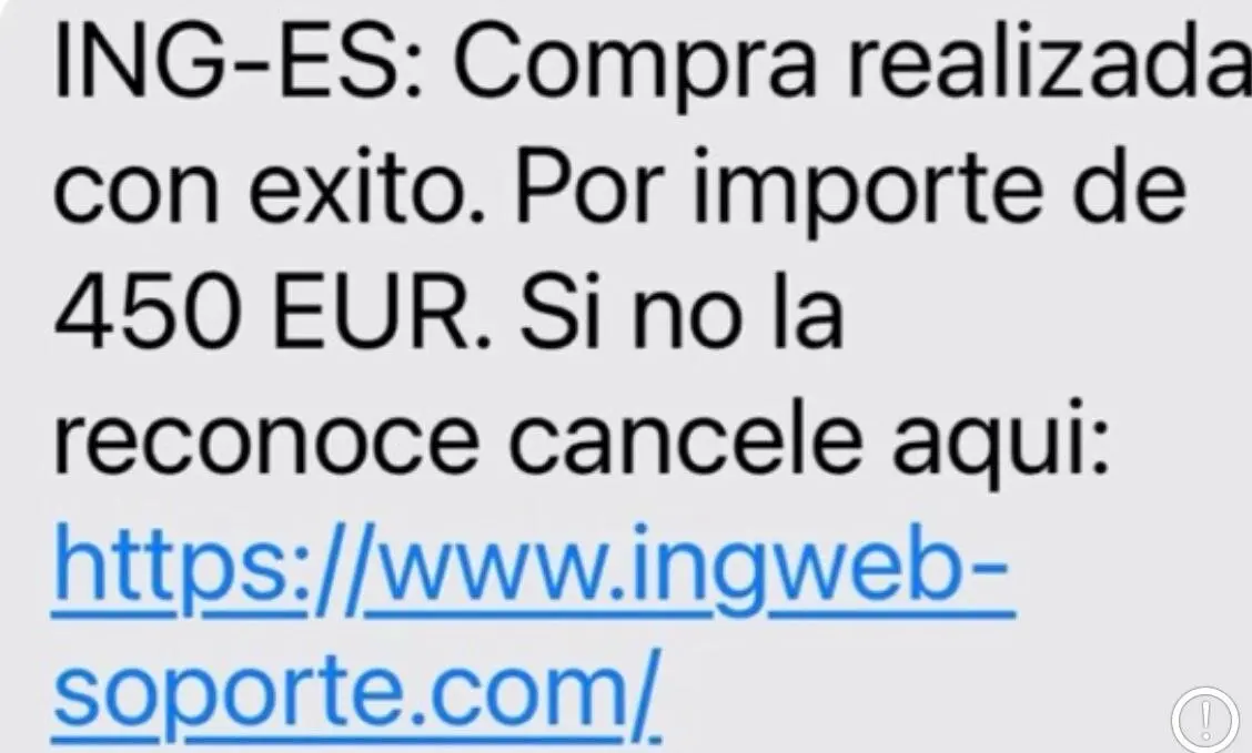Imagen de otro de los enga&ntilde;os que llegan a las v&iacute;ctimas a trav&eacute;s de 'SMS' /H.A.