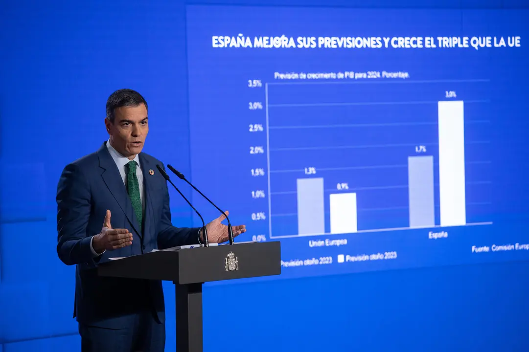 El presidente del Gobierno, Pedro S&aacute;nchez, realiza el balance del a&ntilde;o 2024