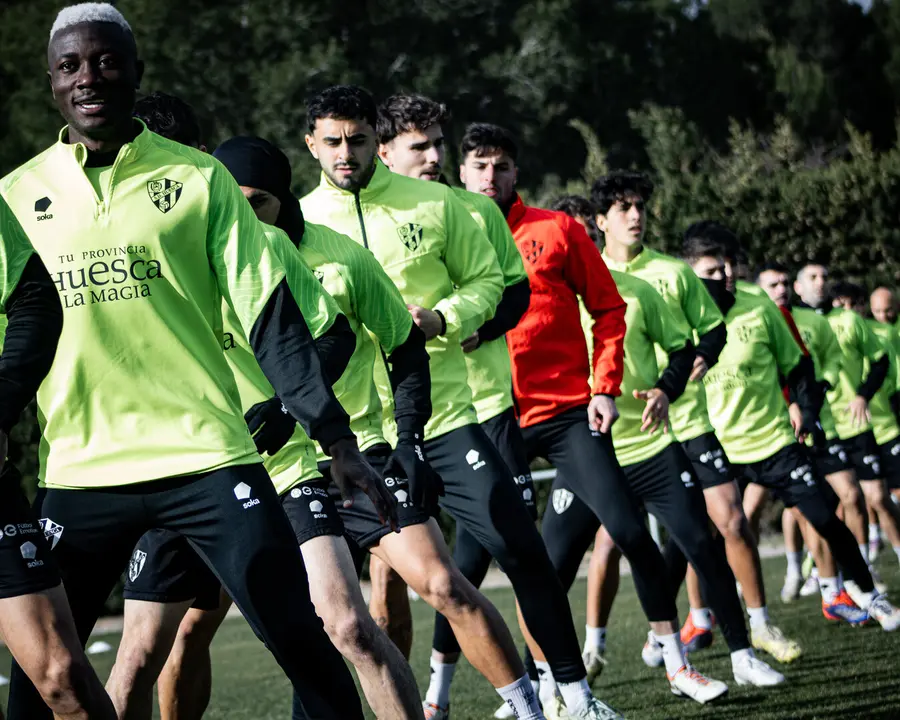 La SD Huesca en un entrenamiento / SDH