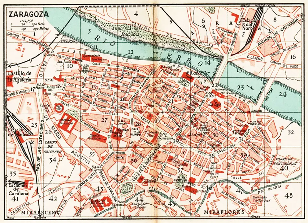 MAPA ZARAGOZA 1930