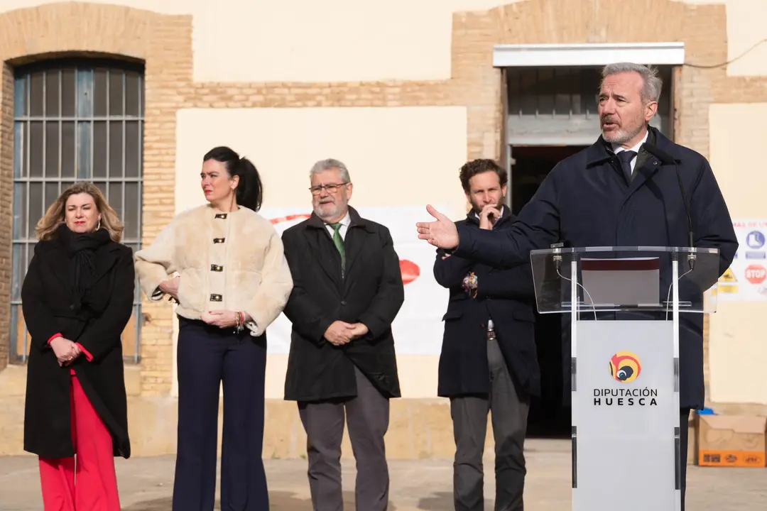 El presidente de Arag&oacute;n, Jorge Azc&oacute;n, en Huesca este jueves