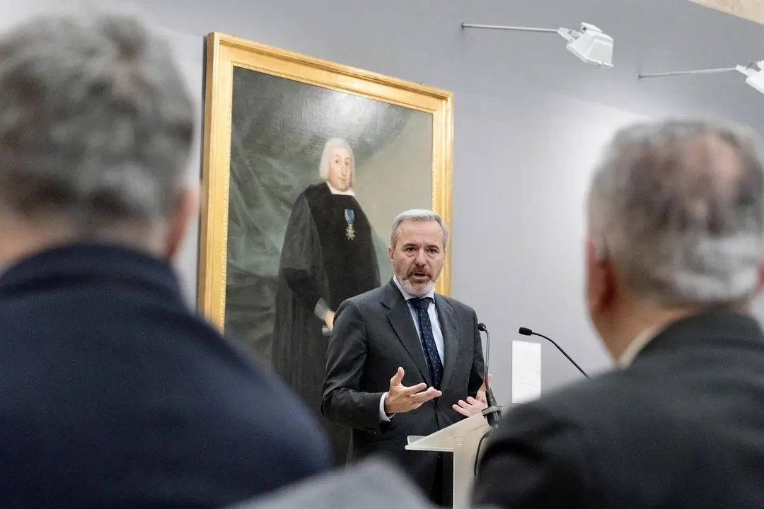 Jorge Azc&oacute;n presenta la adquisici&oacute;n de la obra de Francisco de Goya y Lucientes Retrato de Jos&eacute; de Cistu&eacute; y Coll, bar&oacute;n de la Menglana, en el Museo de Huesca.