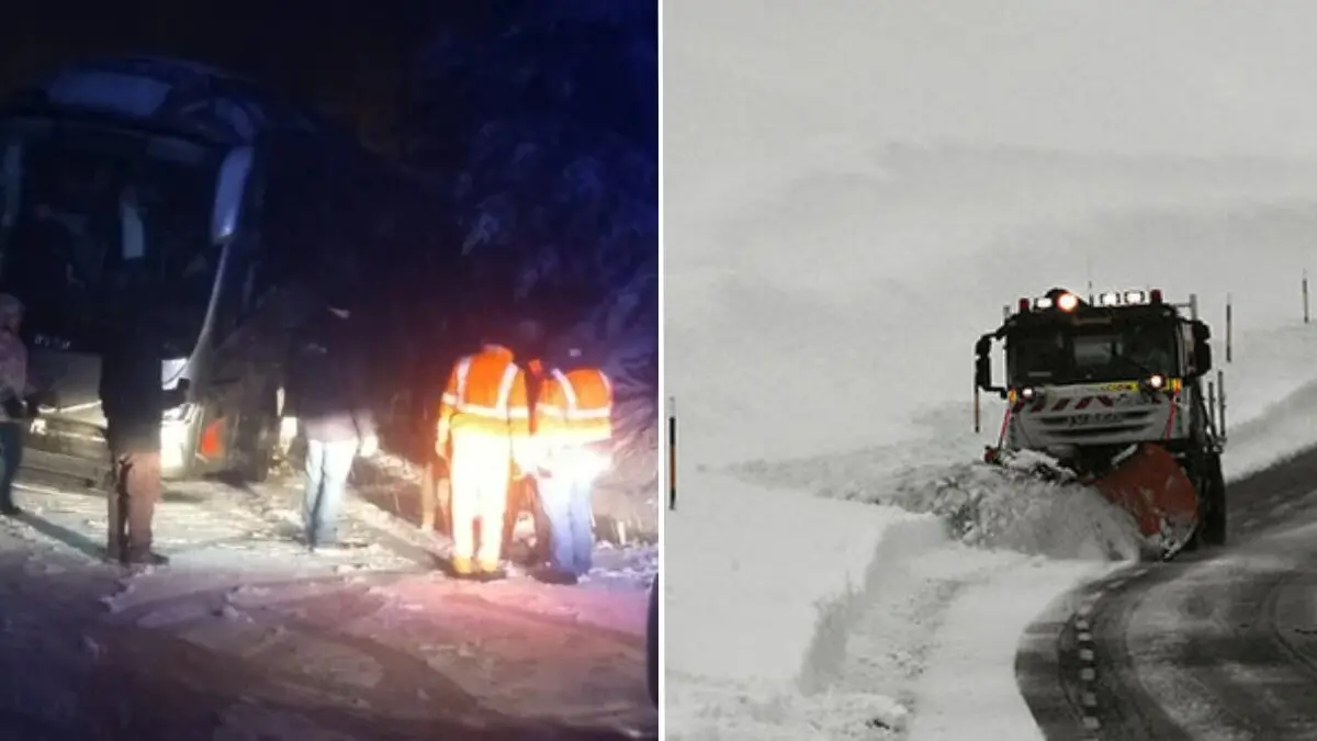 Estado de las carreteras en Arag&oacute;n tras la borrasca Ivo
