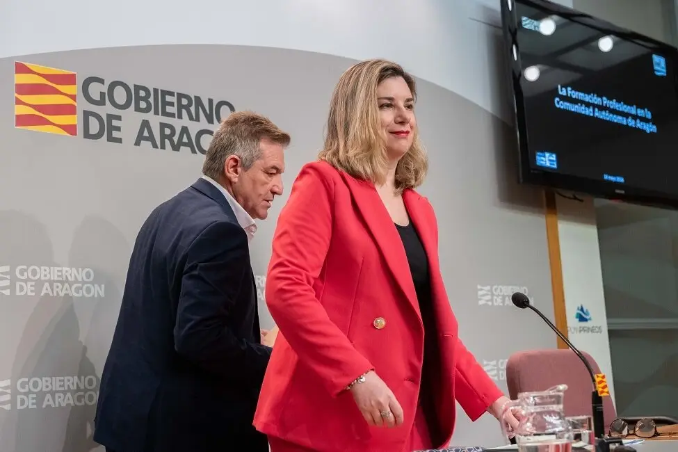 Claudia P&eacute;rez, consejera de Educaci&oacute;n, Ciencia y Universidades durante una rueda de prensa ./ Gobierno de Arag&oacute;n
