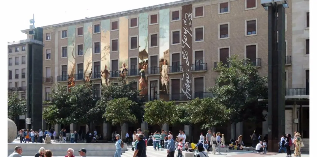 Fachada nuevo Centro de Goya en la Plaza del Pilar