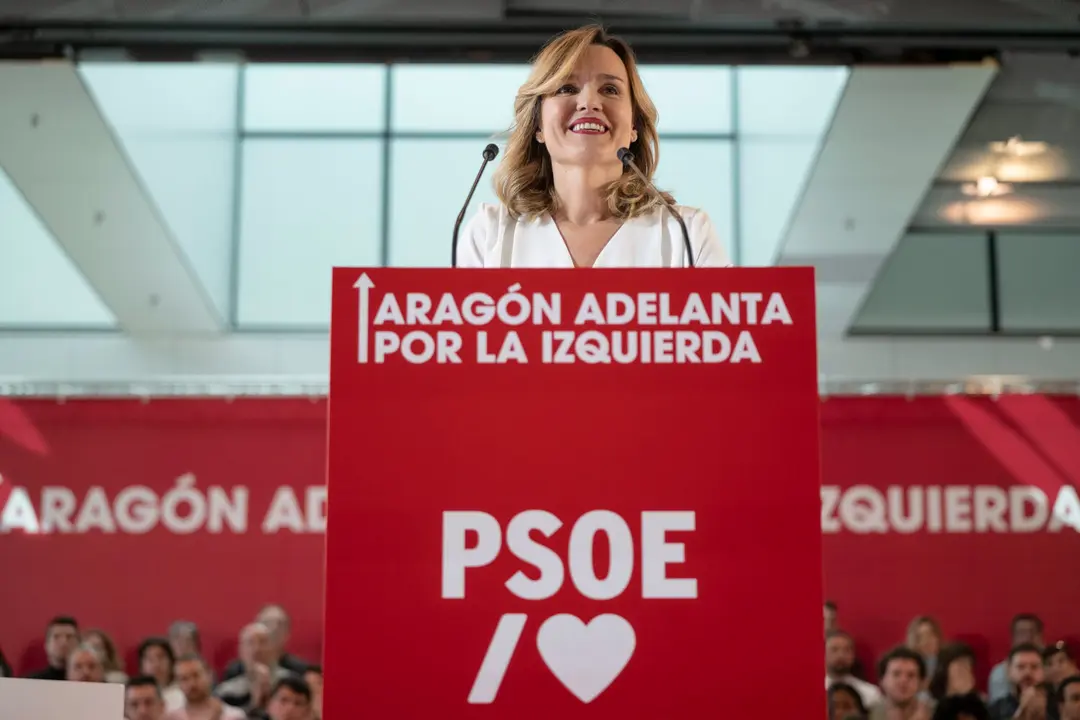 Intervenci&oacute;n de Pilar Alegr&iacute;a en el acto de este s&aacute;bado en Zaragoza