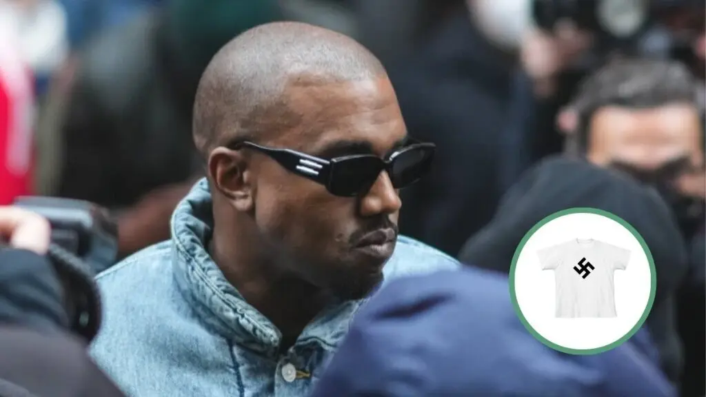 Kanye West y la camiseta que se vende en su web ./ H.A