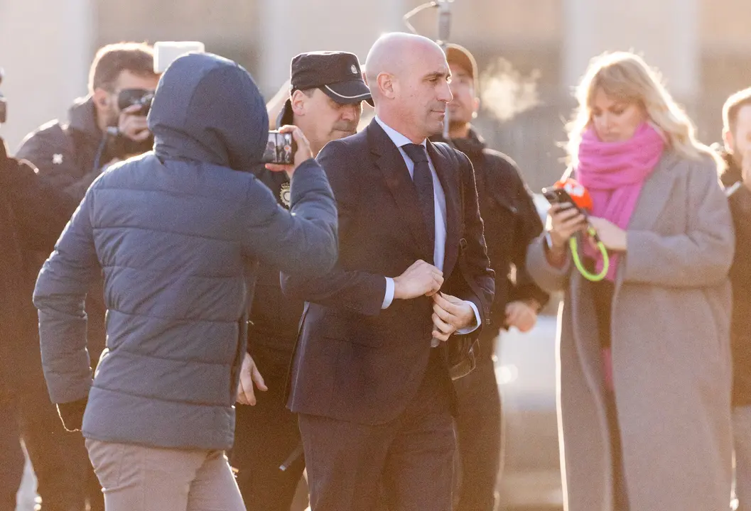 Luis Rubiales a su llegada al juzgado