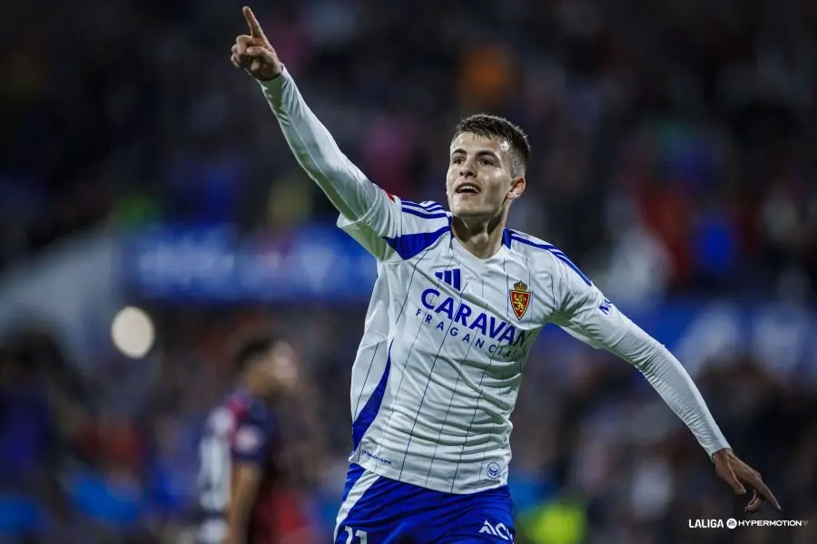Celebraci&oacute;n de Bazdar tras marcar ante el Levante / LALIGA