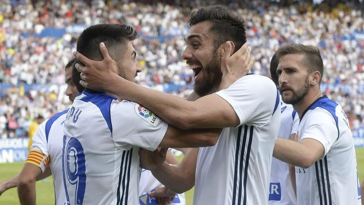 Celebraci&oacute;n de Papu y Borja Iglesias / REAL ZARAGOZA