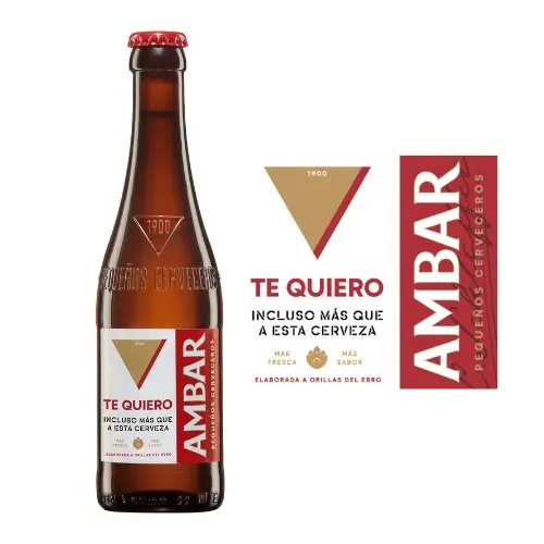 Pack de 12 botellas Ambar Especial "Te quiero incluso m&aacute;s que a esta cerveza"