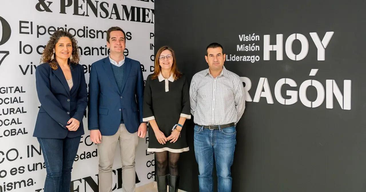 De izquierda a derecha, Elena Lacalle (Cuarte), Pablo Blanquet (Pina de Ebro), Ana Jarque (Caspe) y Roberto Cabistany (Fay&oacute;n). / &Aacute;LVARO CALVO