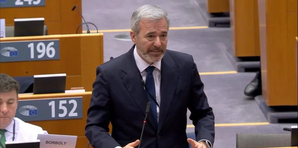 El presidente del Gobierno de Arag&oacute;n, Jorge Azc&oacute;n, en el Comit&eacute; Europeo de las Regiones./ Gobierno de Arag&oacute;n