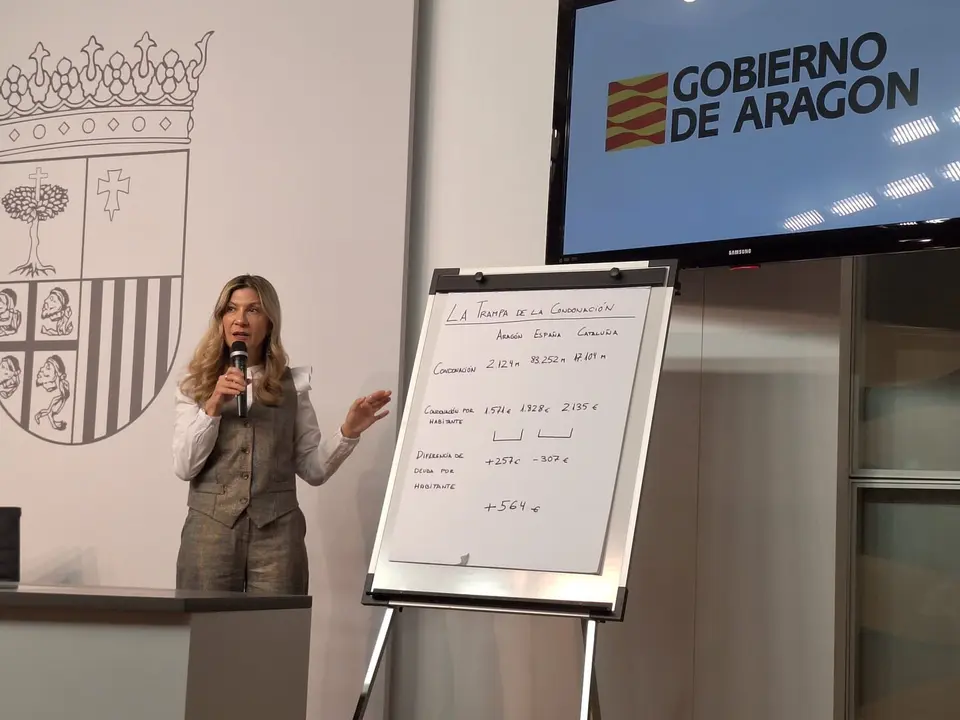 Mar Vaquero en la rueda de prensa tras el Consejo de Gobierno