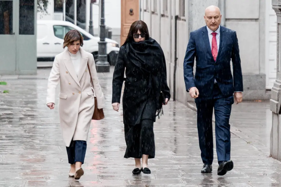 JRG, la ex pareja de &Aacute;balos, a su llegada al Tribunal Supremo. / E.P