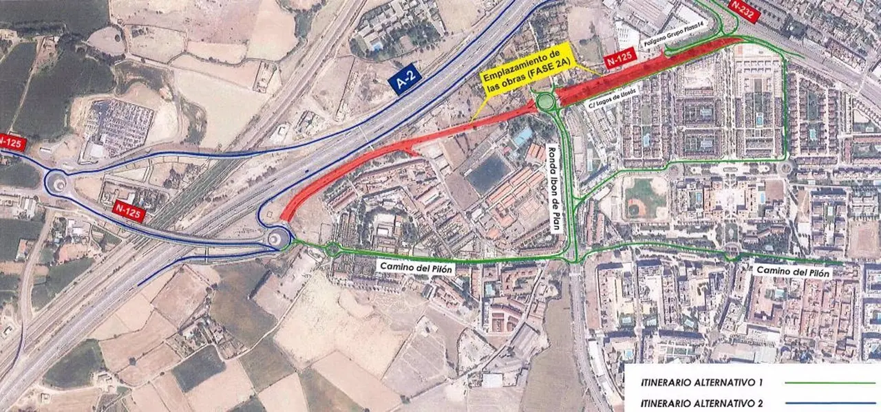 Este jueves comienza la Fase 2 de las obras de urbanizaci&oacute;n de la carretera N-125 del aeropuerto / MINISTERIO DE TRANSPORTES