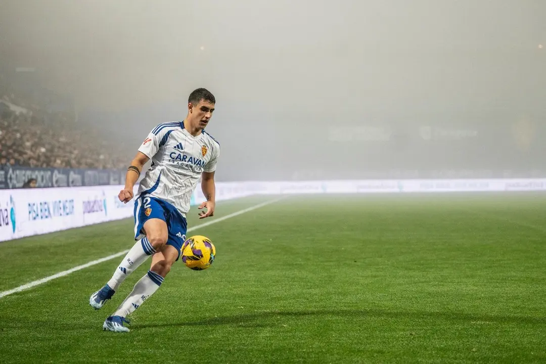 Marcos Luna en el Real Zaragoza-Albacete / Marcos Cebri&aacute;n