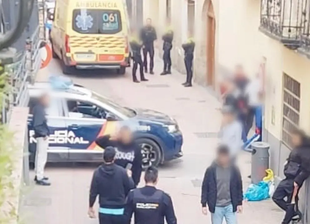 Imagen posterior al altercado con la presencia policial en la calle Boggiero/ H.A.