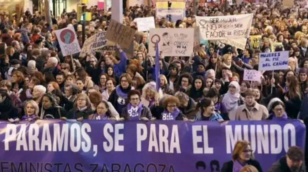 Marcha del 8-M en Zaragoza.