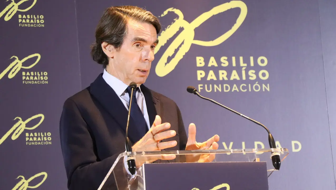 Jos&eacute; Mar&iacute;a Aznar en su visita a Zaragoza. / C&aacute;mara de Comercio