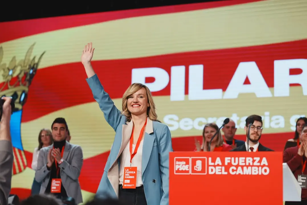 Pilar Alegr&iacute;a, el d&iacute;a que fue nombrada secretaria general de los socialistas en Arag&oacute;n