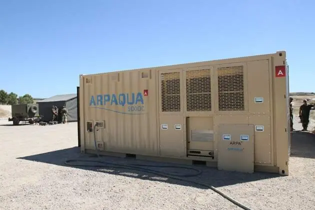 Equipo m&oacute;vil de saneamiento de agua fabricado por ARPA.