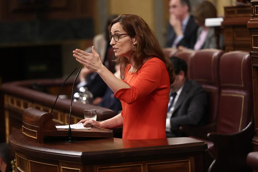 La ministra de Sanidad, M&oacute;nica Garc&iacute;a, interviene durante una sesi&oacute;n plenaria en el Congreso de los Diputados, a 20 de marzo de 2025. / Eduardo Parra - EP