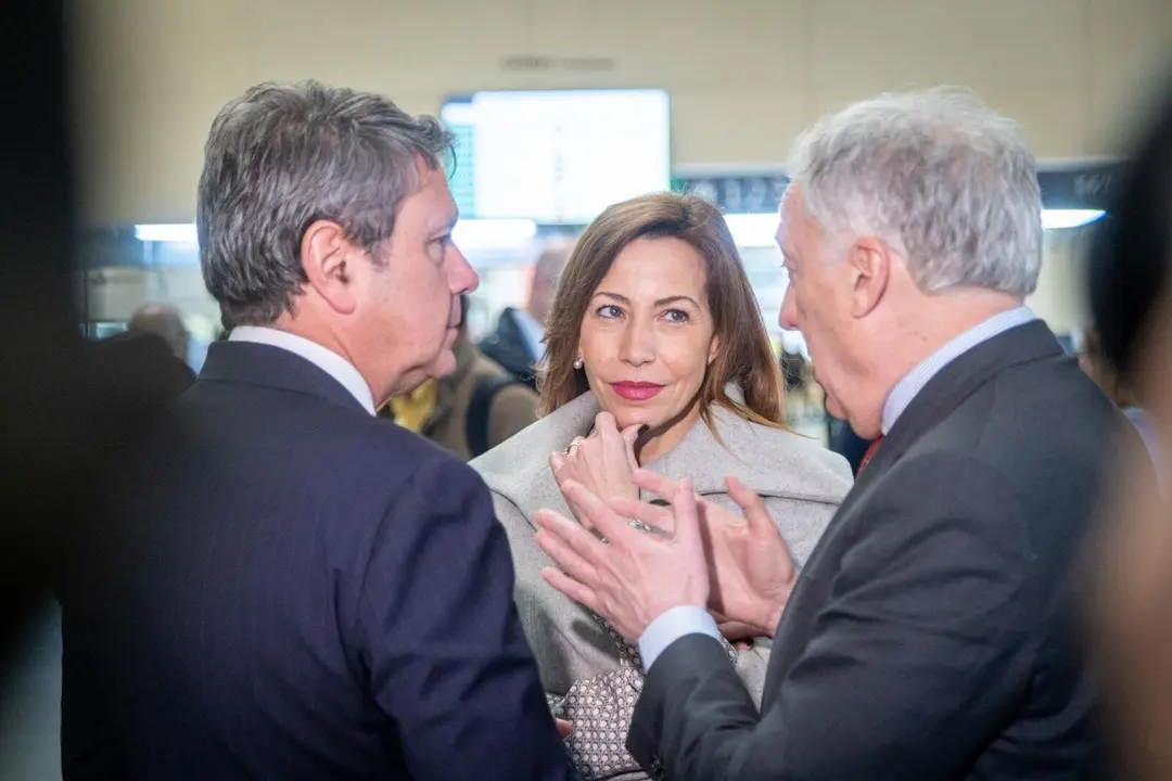 La alcaldesa, Natalia Chueca, junto a Octavio L&oacute;pez y Jos&eacute; Antonio Santano / AZ