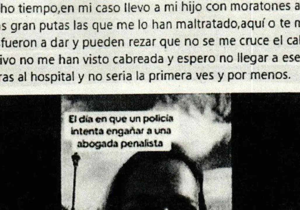 Imagen de una de las supuestas amenazas que esta madre puso en una red social /Cedida a H.A.