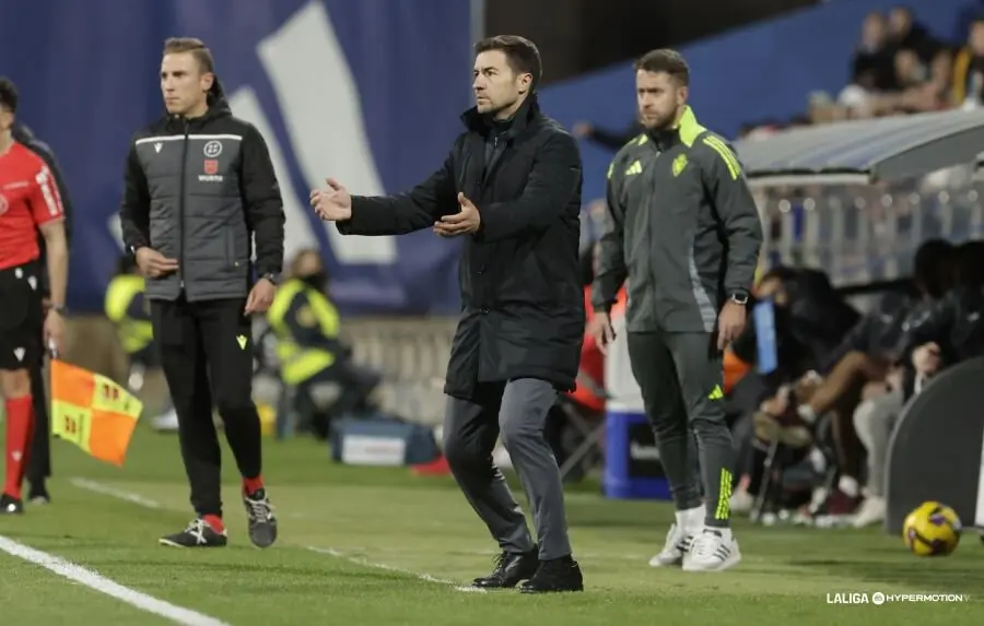 Gabi en su primer partido con el Real Zaragoza ante el C&oacute;rdoba / LaLiga
