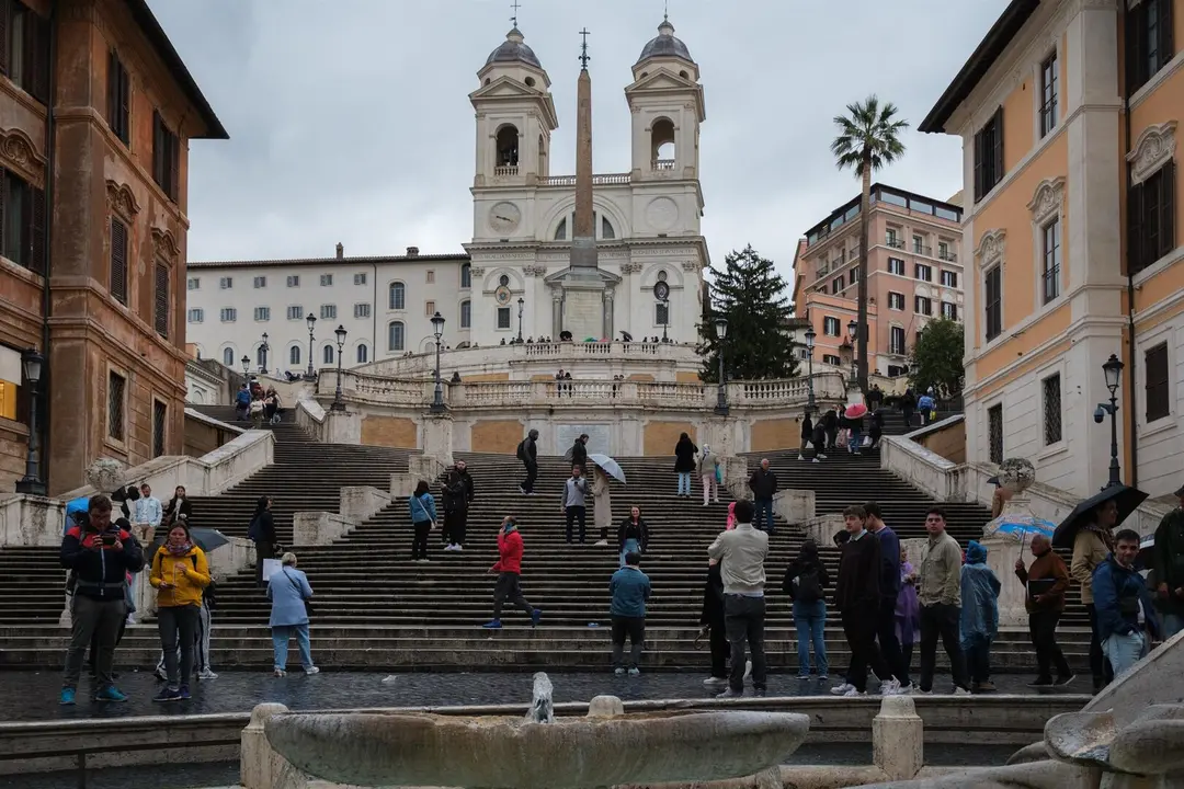 Vista de las emblem&aacute;ticas escaleras de la plaza de Espa&ntilde;a de Roma / EP