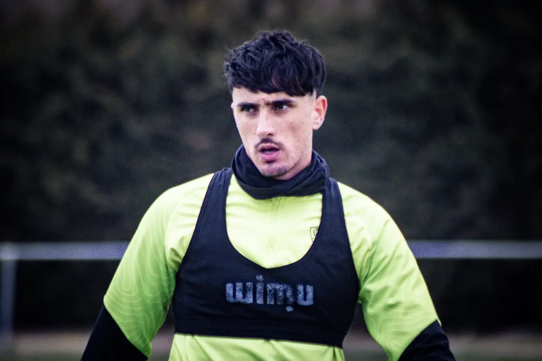 Ignasi Vilarrasa durante un entrenamiento / SD Huesca