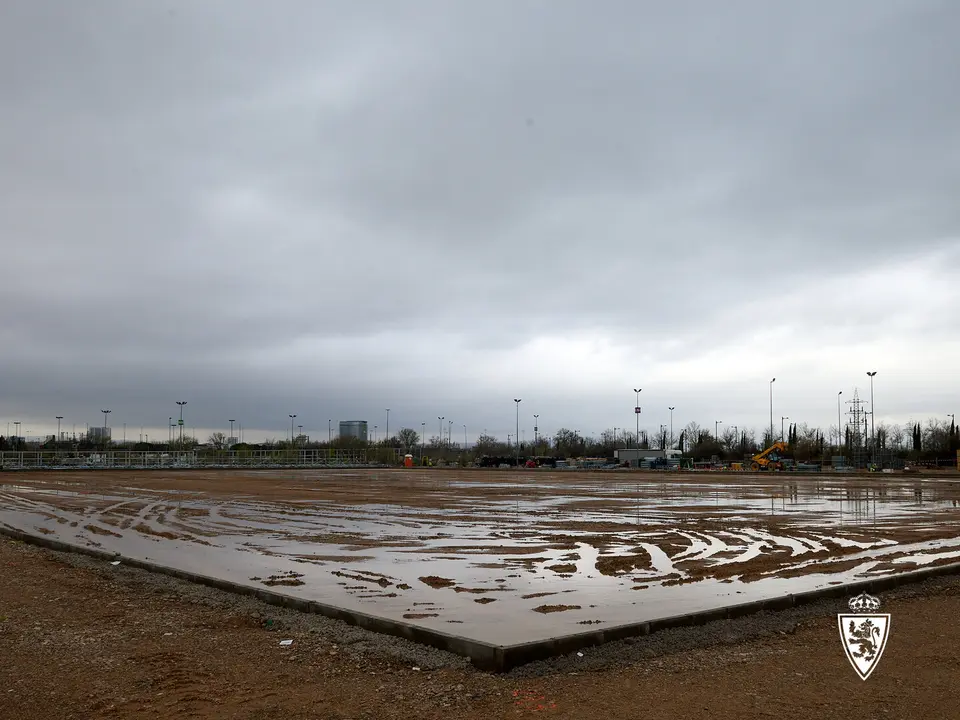 Obras en el Estadio Modular en Parking Norte / Real Zaragoza