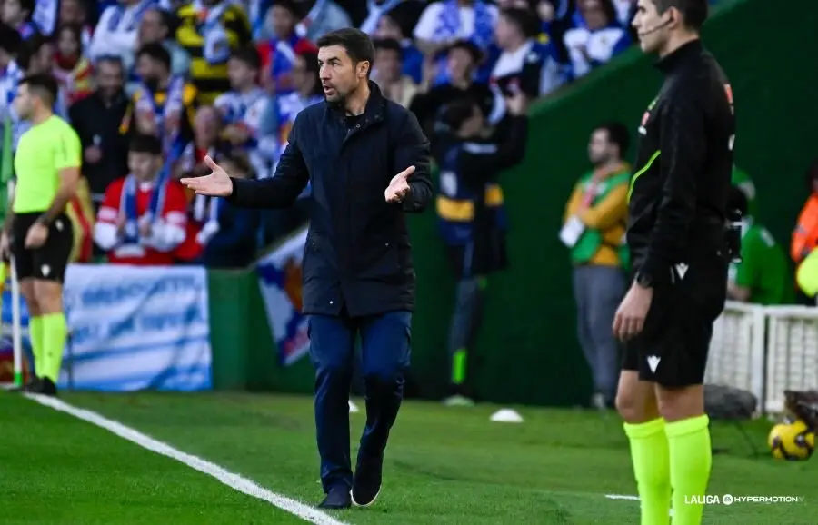Gabi durante el Racing de Santander - Real Zaragoza / LaLiga