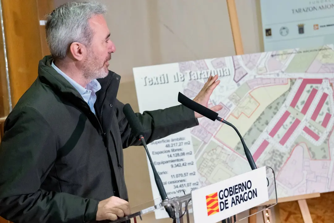 El presidente de Arag&oacute;n, Jorge Azc&oacute;n, en Tarazona