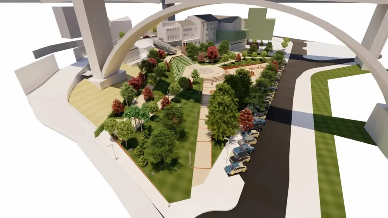 Entorno del centro cultural de San Juli&aacute;n de Teruel, que ser&aacute; "el pulm&oacute;n verde del barrio". / AYUNTAMIENTO DE TERUEL