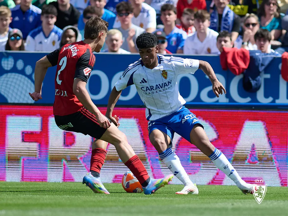 Adu Ares en el partido ante el Mirand&eacute;s / Real Zaragoza