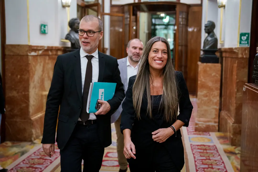 Josep Maria Cruset y Miram Nogueras, de Junts, en el Congreso de los Diputados