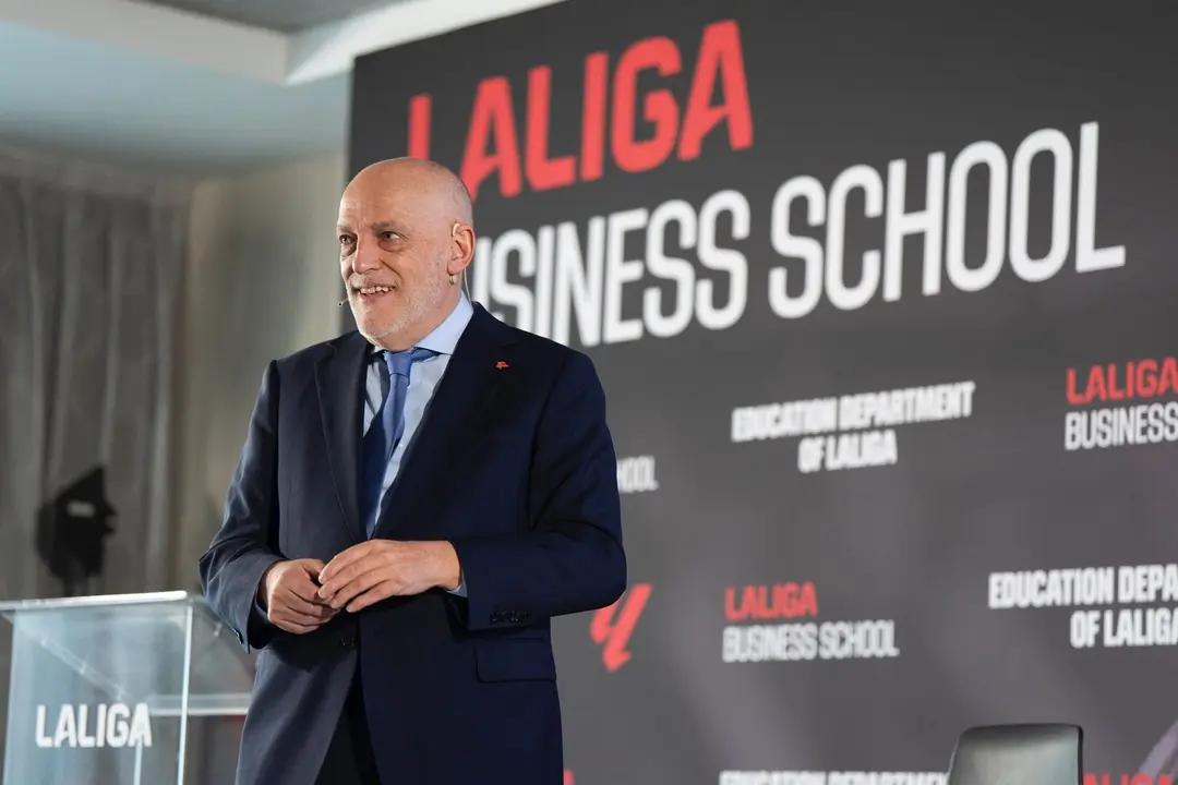 Javier Tebas durante una conferencia / LaLiga