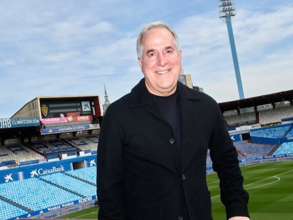 Jorge Mas, presidente del Real Zaragoza, presente en el encuentro ante el EIbar ./ Real Zaragoza