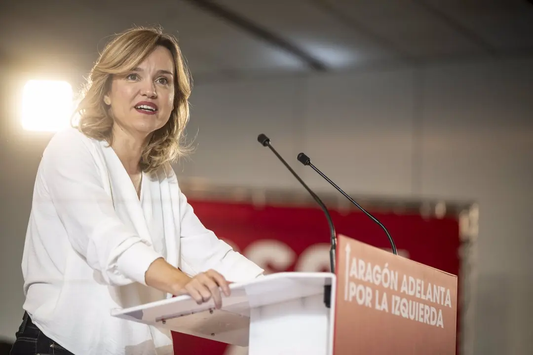 Pilar Alegr&iacute;a, secretaria general del PSOE de Arag&oacute;n y ministra de Educaci&oacute;n, Formaci&oacute;n Profesional y Deportes y portavoz del Gobierno