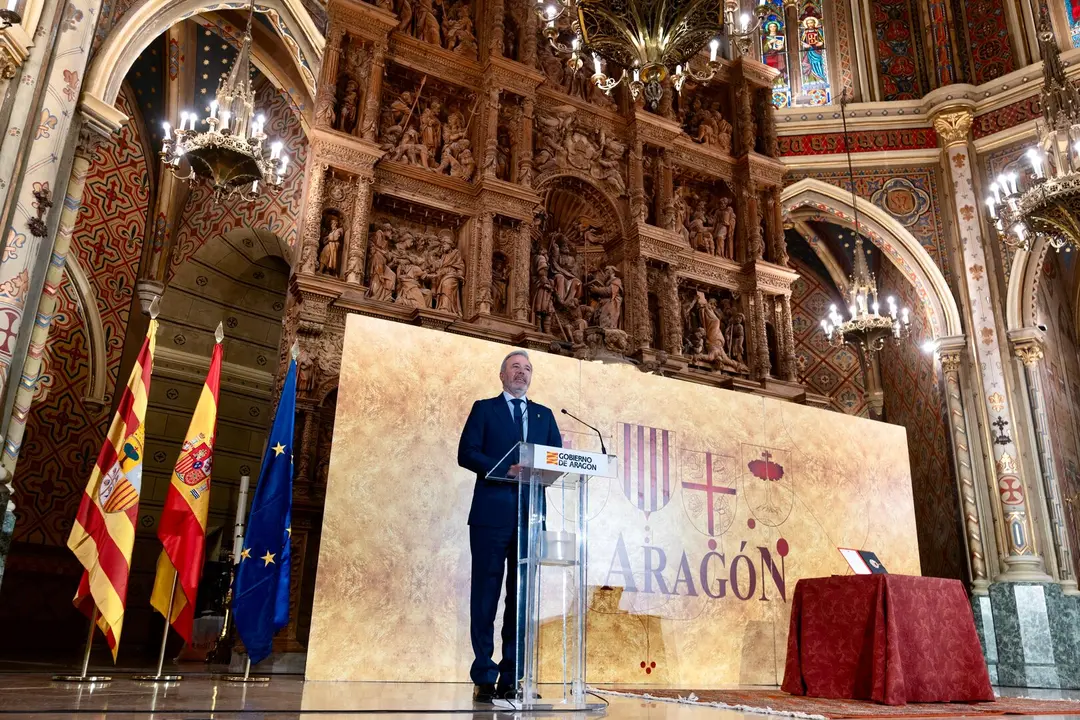 El presidente aragon&eacute;s, Jorge Azc&oacute;n, en Teruel