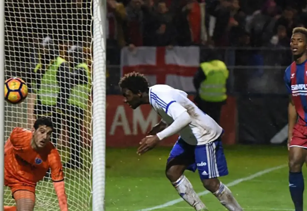 Jean Marie Dongou con el Real Zaragoza / LFP