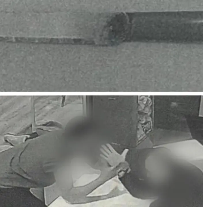 Imagen del cuchillo que utiliz&oacute; el presunto agresor y de uno de los pulsos que echaron en el bar antes de la pu&ntilde;alada mortal /Cedidas a H.A.