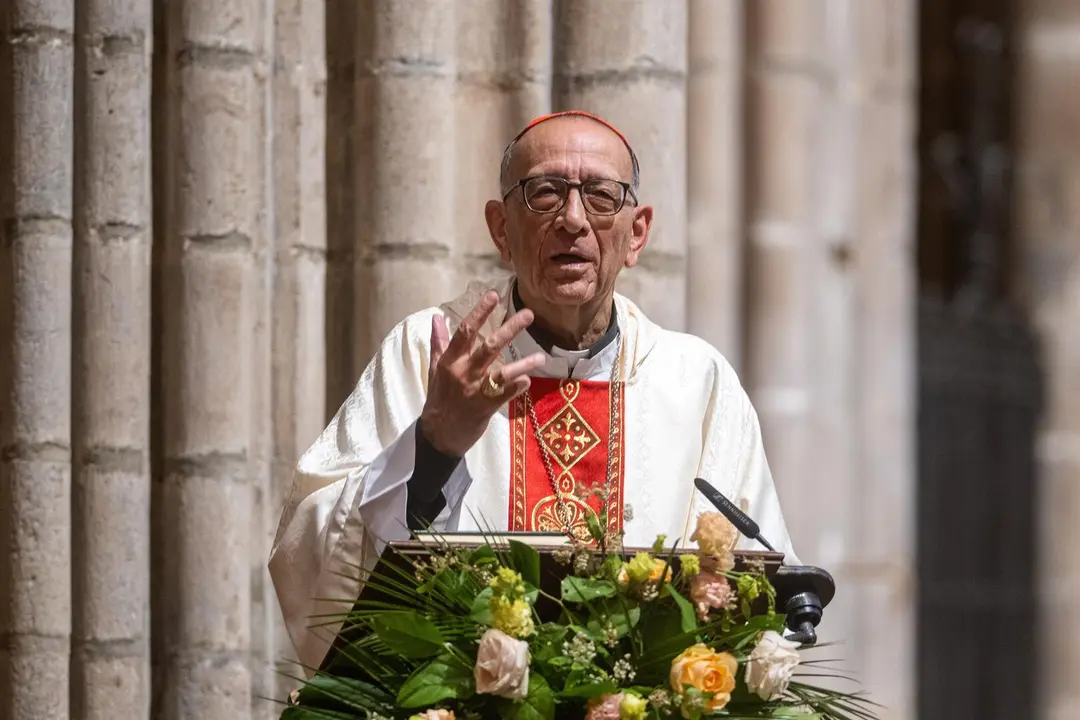 El cardenal elector y arzobispo de Barcelona, Juan Jos&eacute; Omella, en una misa el pasado lunes. / EP
