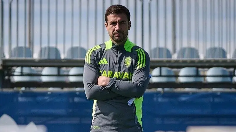 Gabi Fern&aacute;ndez durante un entrenamiento / Real Zaragoza